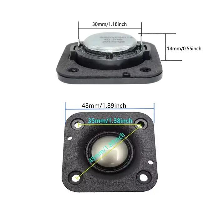 Nouveau Haut-parleur Audio carré 48MM 20W haut-parleurs Tweeter 4 Ohm Membrane en soie bricolage Home cinéma