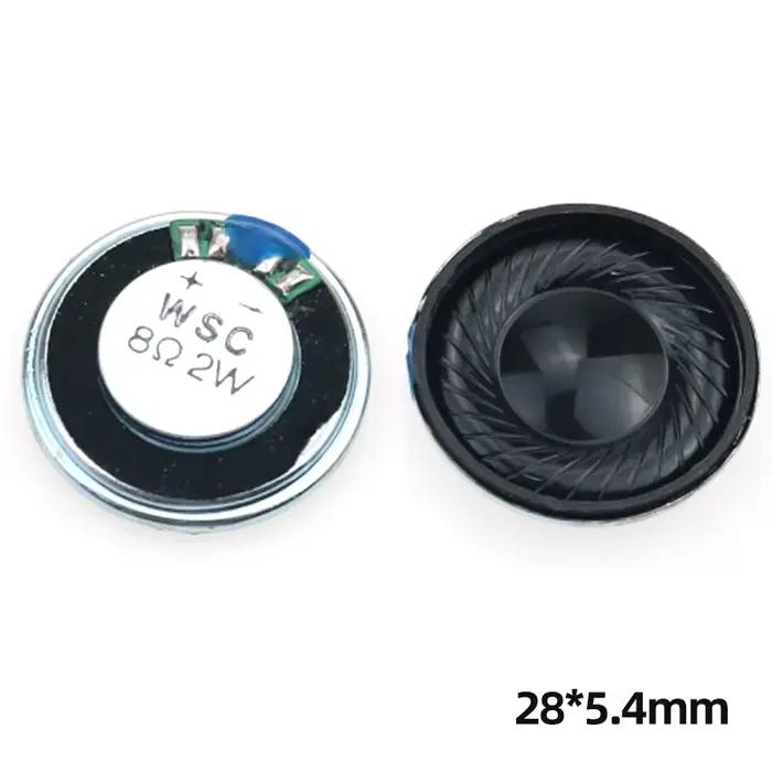 2 pièces Mini haut-parleur Ultra-mince 8 Ohms 2 watts 8R 2W diamètre 20mm 40mm 50mm 66mm 77mm