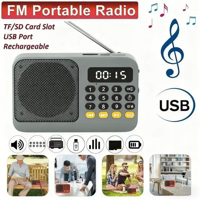Haut-parleur sans fil Radio récepteur FM Bluetooth 5.0