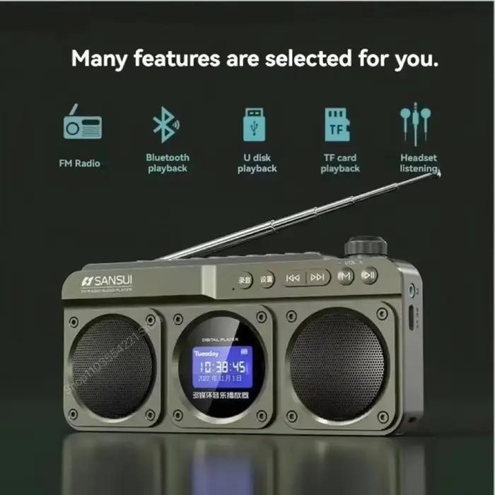 Radio FM sans fil, haut-parleurs Bluetooth portables