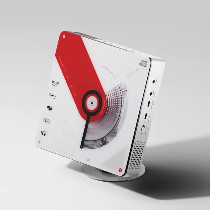 NOUVEAU FiiO BEATBOX Lecteur CD Audio Tout-en-un Stéréo Basses Puissantes avec Puce FM Indépendante Haut-parleur CD Portable Mécanisme de Cadran à Billes en Acier