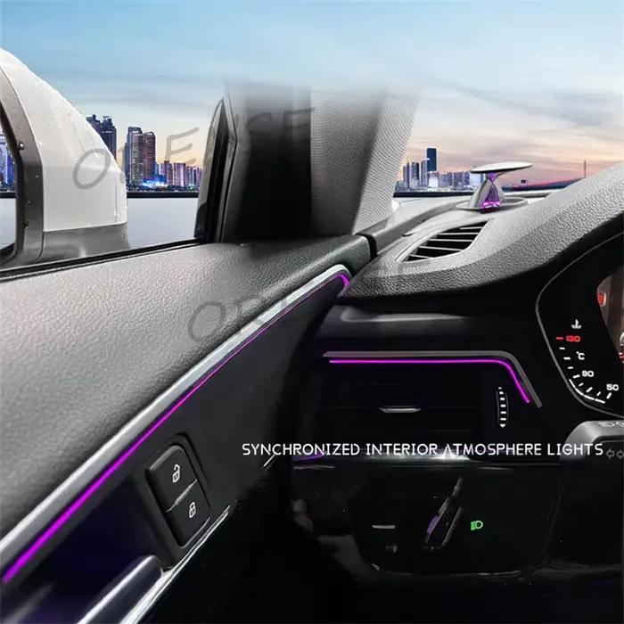 Rise Lift lumière ambiante haut-parleur intelligent Audio pour Audi A4 A5 A6 A7 Q5 Q7 Q8 C7 C8 B9 Tweeter couvercle de porte LED 32 couleurs Plug and Play