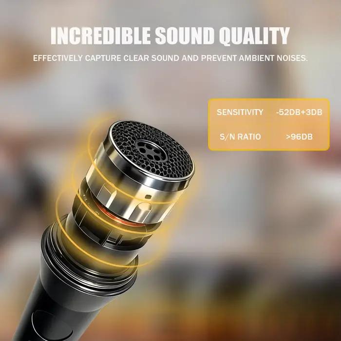 Microphone vocal dynamique portable LN5S avec interrupteur