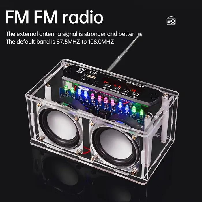 BRICOLAGE Bluetooth Haut-Parleur Kit avec FM Radio 87.5-108MHZ