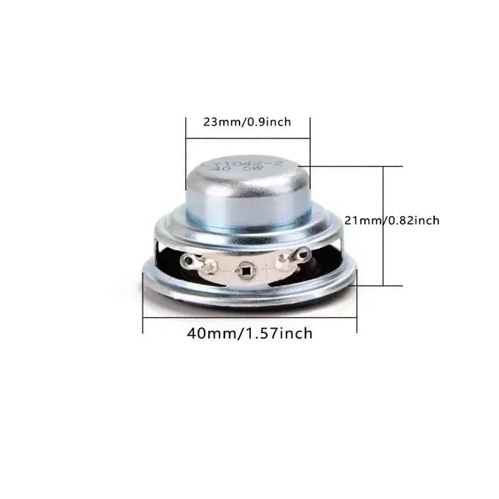 2 pièces/lot 40MM 4 Ohm 5W Audio haut-parleurs portables 1.5 pouces 16 cœurs petite gamme complète côté caoutchouc NdFeB étanche bricolage haut-parleur