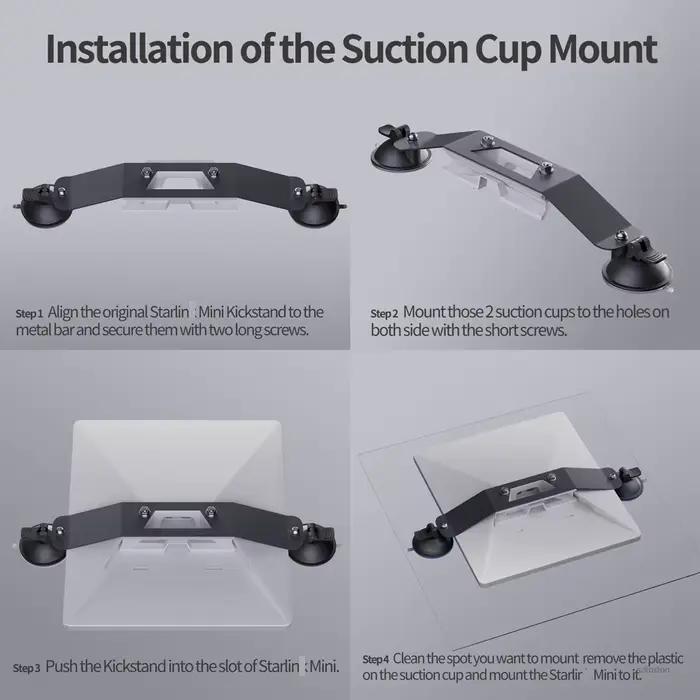 Pour Starlink Mini support de montage à ventouse pour toit ouvrant conception à forte aspiration Kit