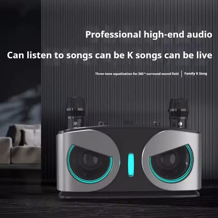 Enceinte Bluetooth portable sans fil pour karaoké avec microphone