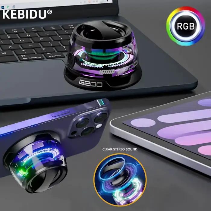 Support de téléphone magnétique extérieur Portable haut-parleur Bluetooth Mini haut-parleur stéréo de voyage avec lumière LED couleur haut-parleur sans fil