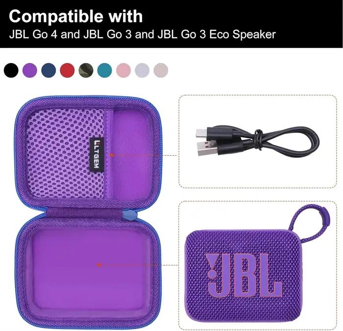 Étui LTGEM compatible avec JBL Go 4 et JBL Go 3 et JBL Go 3 Eco haut-parleur étanche ultra portable