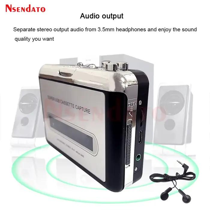Lecteur de cassettes USB C Portable