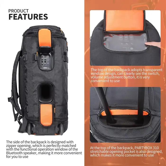 Sac de Protection Étanche et Pliable de Grande Capacité pour Haut-Parleur