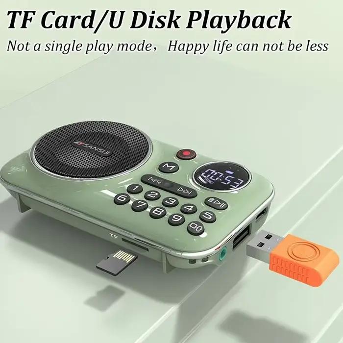 Nouveau Mini haut-parleurs Radio boîte de son Portable extérieure haut-parleur Bluetooth sans fil multifonction comme cadeau pour les personnes âgées FM TF USB