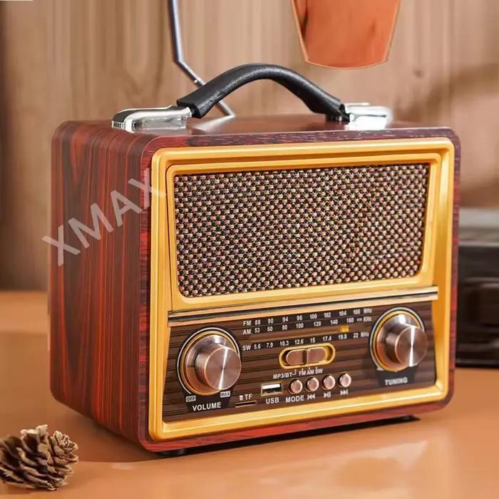 Haut-parleur Bluetooth sans fil stéréo en bois