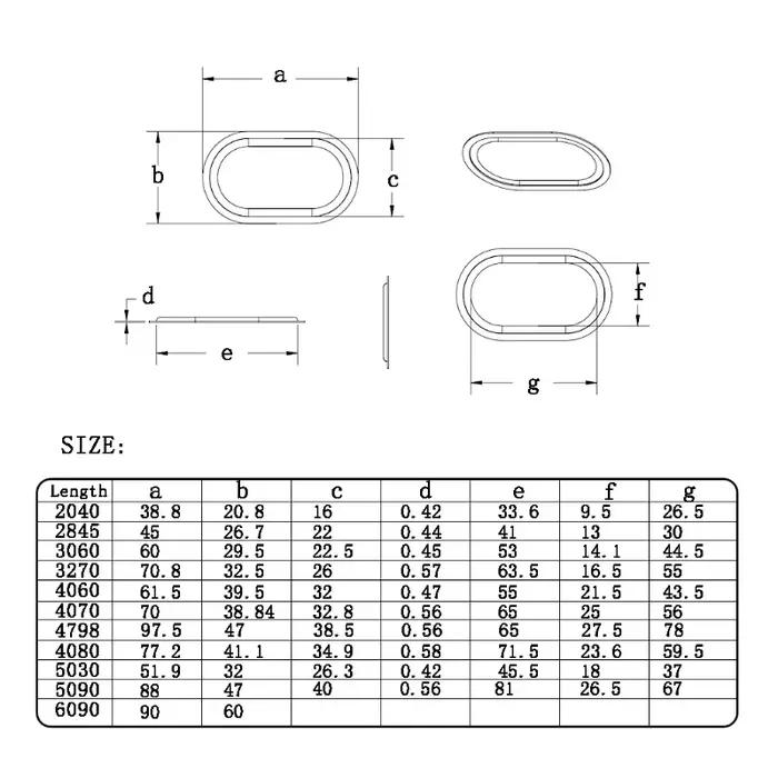 Diaphragme de basses de forme ovale