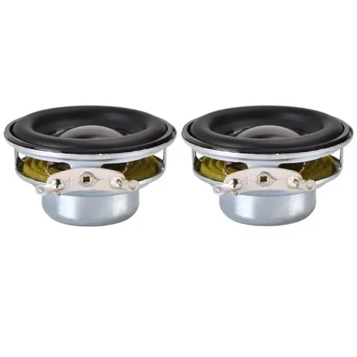2 pièces/lot 40MM 4 Ohm 5W Audio haut-parleurs portables 1.5 pouces 16 cœurs petite gamme complète côté caoutchouc NdFeB étanche bricolage haut-parleur