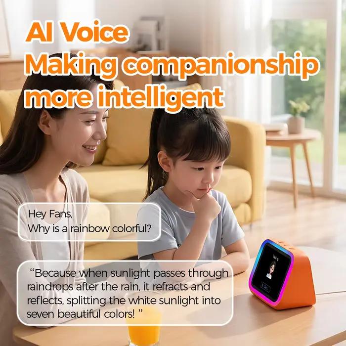 Haut-parleur Bluetooth AI 5.4 avec écran tactile HD et assistant vocal pour musique personnelle et appels mains-libres occasions familiales et amicales