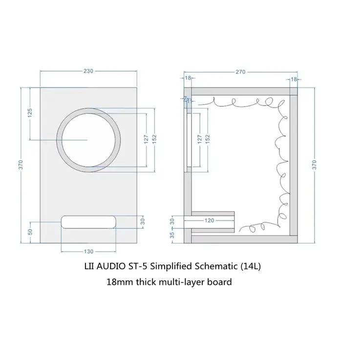 Bâche AUDIO ST5 Haut-parleur mort complet avec bassin en aluminium