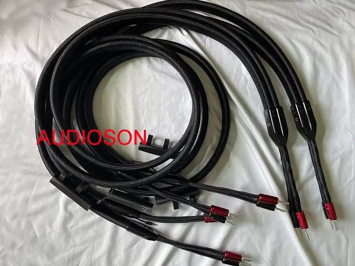 Dragon Biwire-Câble haut-parleur audioeros pour une expérience sonore exceptionnelle haut-parleur avec technologie Zero-Tech et GND-Tech disponible en jaune et vert pour une utilisation domestique ou professionnelle