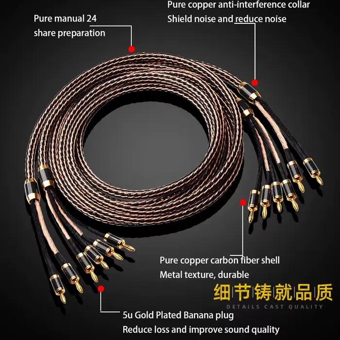 Câble de haut-parleur HIFI Bi câblage câbles Audio