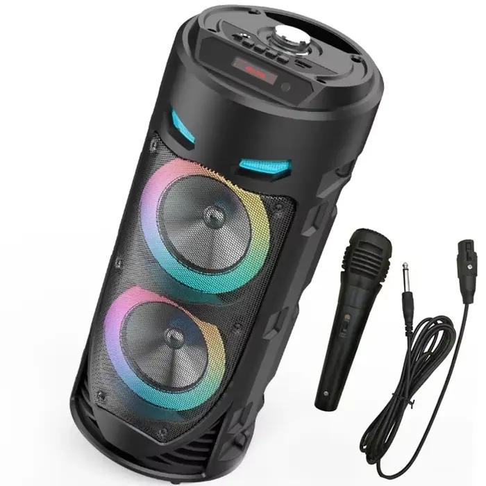 30W colonne sans fil grande puissance stéréo Portable Bluetooth haut-parleur caisson de basses basse haut-parleurs de fête avec Microphone famille karaoké USB