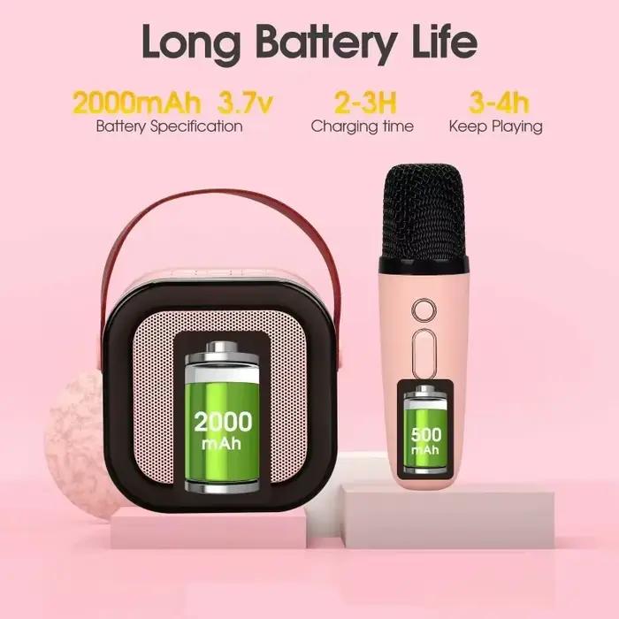 Machine de Karaoké K12 avec Micros Sans Fil et Système de Haut-Parleurs Bluetooth 5.3 pour Soirées Familiales et Amicales Occasions Spéciales