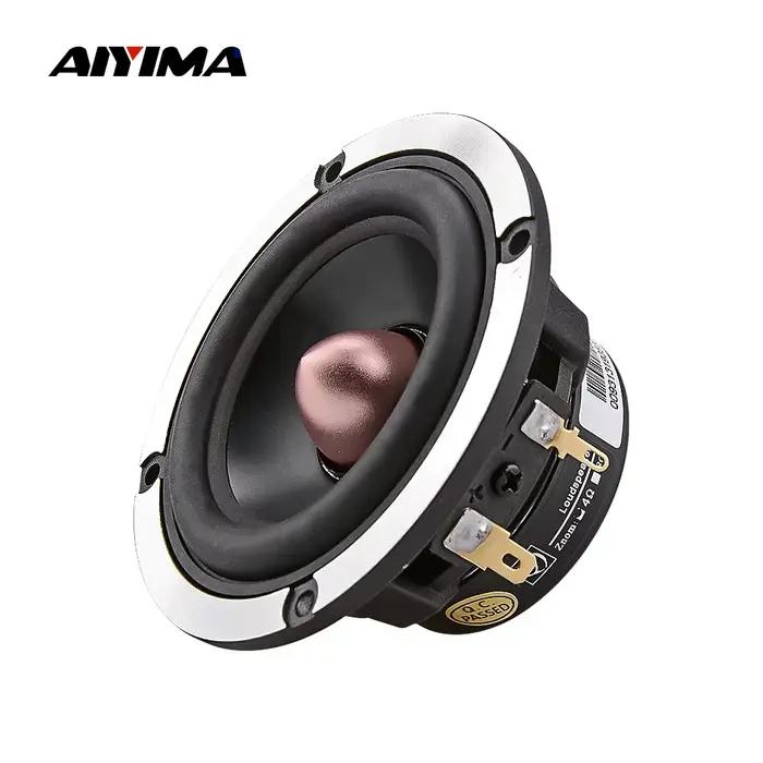 Haut-parleur de milieu de gamme Aiyima en aluminium céramique pour qualité sonore supérieure, étagère à livres, fréquences 93Hz-10kHz, sensibilité 92dB, puissance 30W, impédance 4-8 Ohms, pour usage maison et cadeau spécial