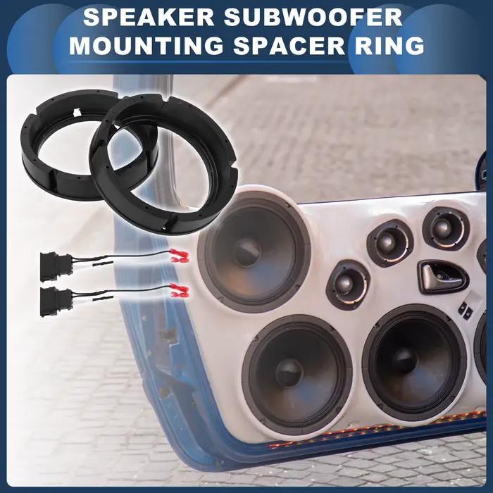 UXCELL SSpeaker entretoise anneau Tweeter haut-parleur entretoise adaptateur avant arrière pour 6.5 "pour Volkswagen Golf MK4 1J 1997-2004 ABS noir Wa