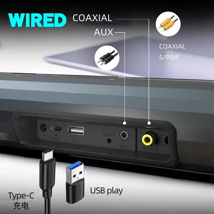 Barre de son TV Home Cinéma Bluetooth avec télécommande