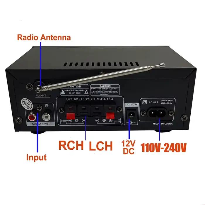 HiFi amplificateur Audio numérique Bluetooth MP3 canal 2.0