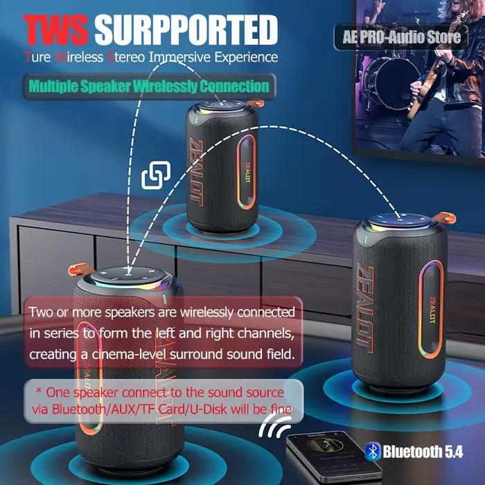 Haut-parleur Bluetooth sans fil puissant 60W