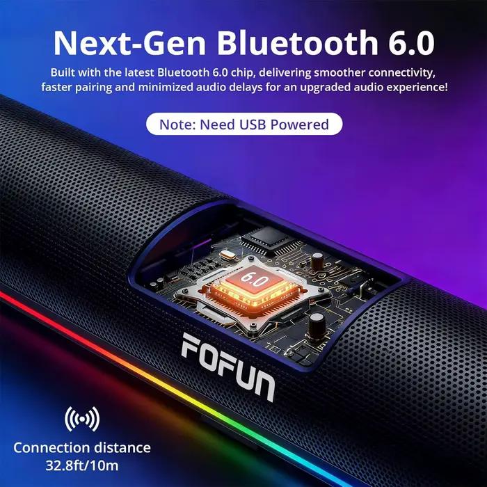 Barre de son pour ordinateur avec microphone ENC détachable