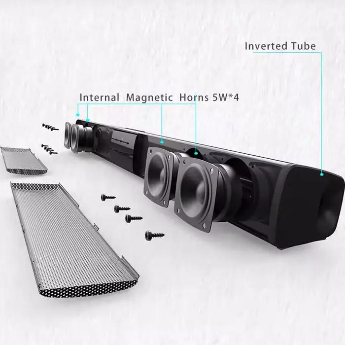 Barre de Son sans Fil avec Caisson de Basses pour TV Haut-parleur Bluetooth Mode Son Surround 3D Direct et Standard à Offrir Pour Maison Soirées et Fêtes