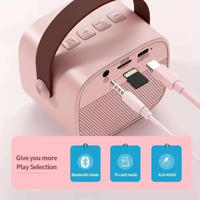 Machine à karaoké portable sans fil avec double microphone et système HomeKTV DSP pour divertissement familial et événements spéciaux