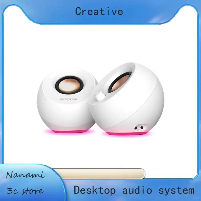 Haut-parleur blanc Creative Pebble Pro {Livraison internationale