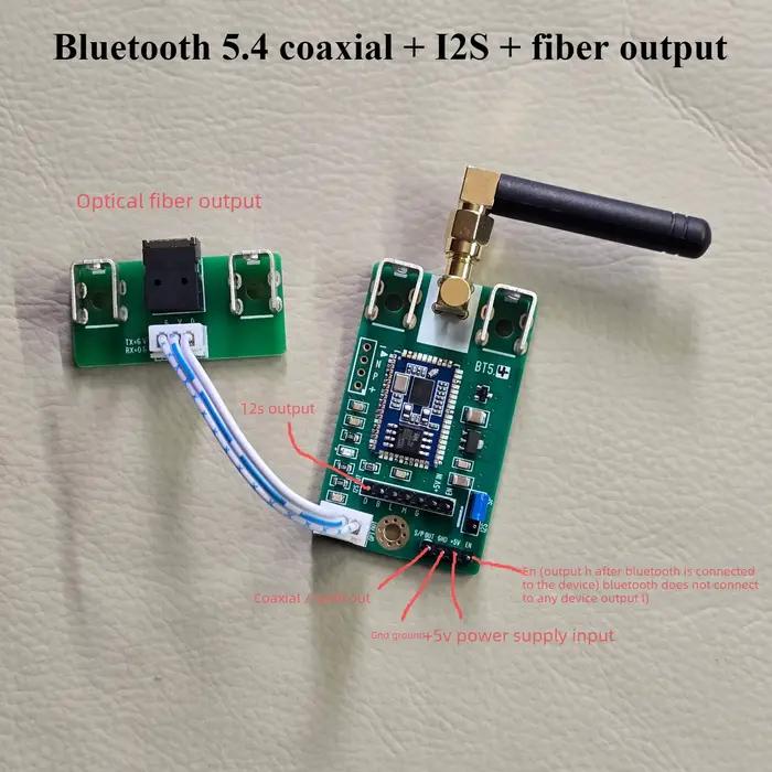 Carte de réception Bluetooth 5.3 Nvarcher avec Qualcomm QCC5171 pour audiophiles haut de gamme connectivité sans fil qualité audio haute qualité LDAC 96kHz sortie coaxiale I2S interface USB