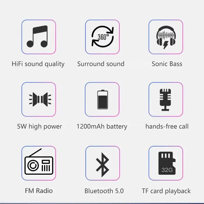 Récepteur Radio FM extérieur Portable Aux sans fil Bluetooth haut-parleur caisson de basses boîte de son de musique