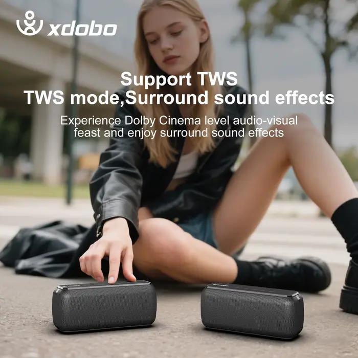 XDOBO X8 60W haut-parleurs extérieurs portables Bluetooth sans fil basse caisson de basses étanche 6600mAh fonction TWS Support TF/AUX