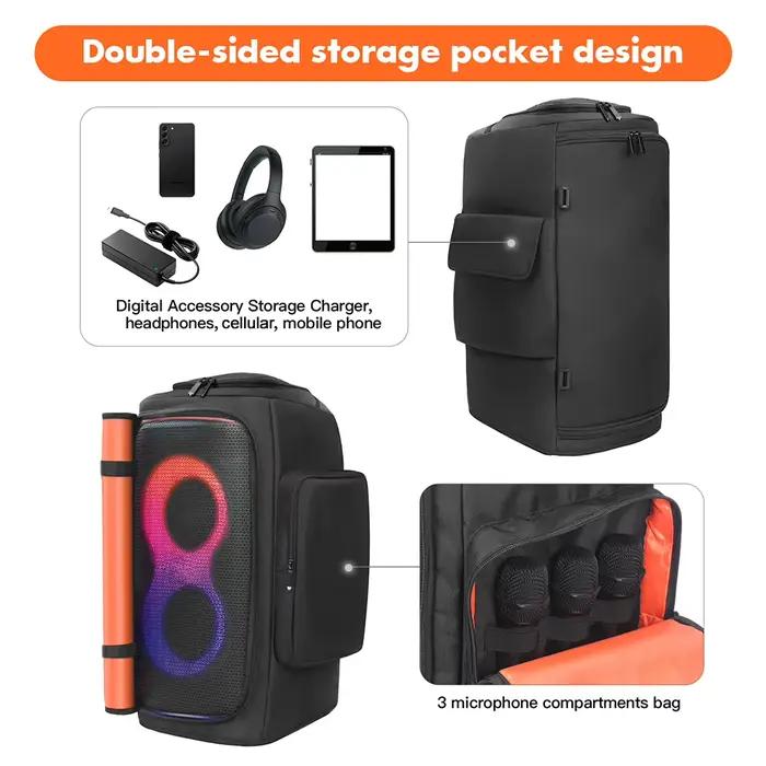 Etui de transport en cuir pour haut-parleur JBL PartyBox 110 120 310 320 520 sac de rangement housse de protection anti-poussière occassions spéciales cadeau audio élégant