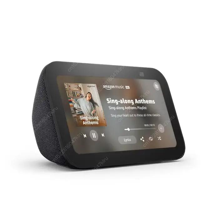 Original Show 5 3ème Génération Mini Haut-parleur Intelligent Wi-Fi Avec Assistant Vocal Alexa Écran Intelligent Pour Maison Avec 2 Fois Plus De Basses Et Un Son Plus Clair Occasions Spéciales Fêtes Et Détente