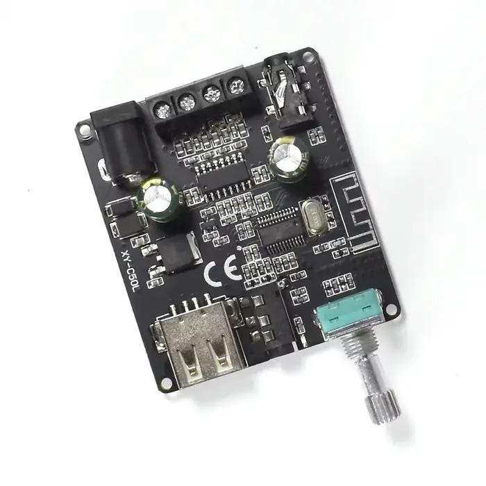1 ensemble 50W 2.0 HIFI Vibration haut-parleur Portable stéréo Audio
