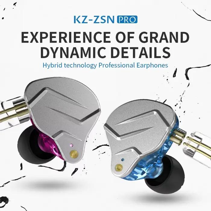 KZ ZSN Pro dans l'oreille moniteurs IEM écouteurs