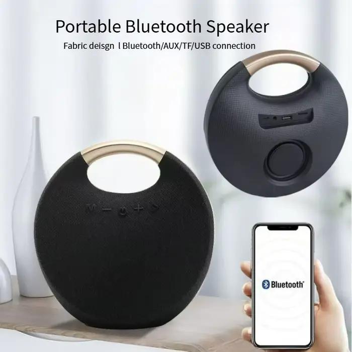 Enceinte Bluetooth portable en tissu avec poignée