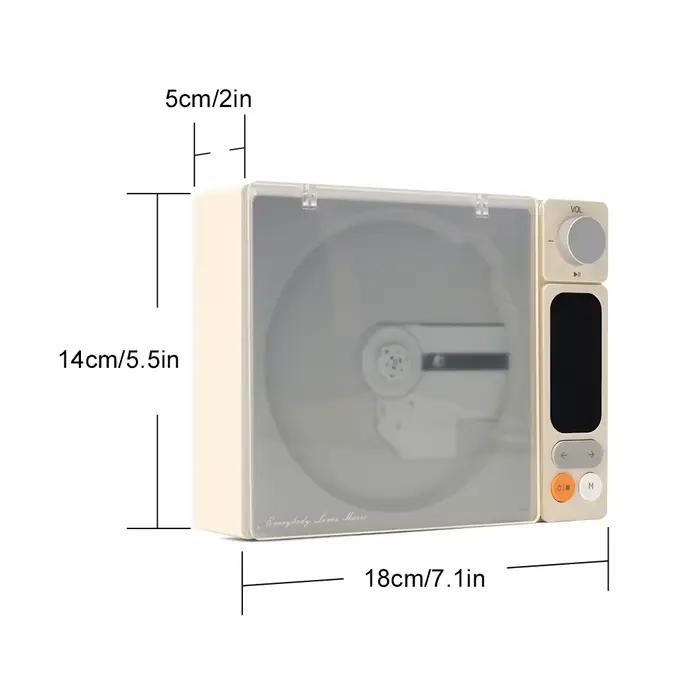 Lecteur CD Bluetooth 5.0 Haut-parleur Intégré Polyvalent Compatible CD MP3 WMA USB Radio FM pour Usage Domestique Occasions Spéciales