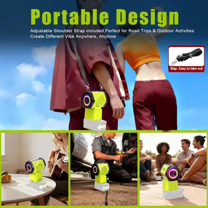 Haut-parleur Bluetooth pour batterie Ryobi 18V ONE+