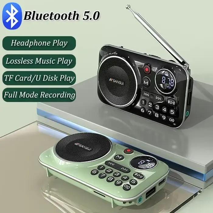 Nouveau Mini haut-parleurs Radio boîte de son Portable extérieure haut-parleur Bluetooth sans fil multifonction comme cadeau pour les personnes âgées FM TF USB
