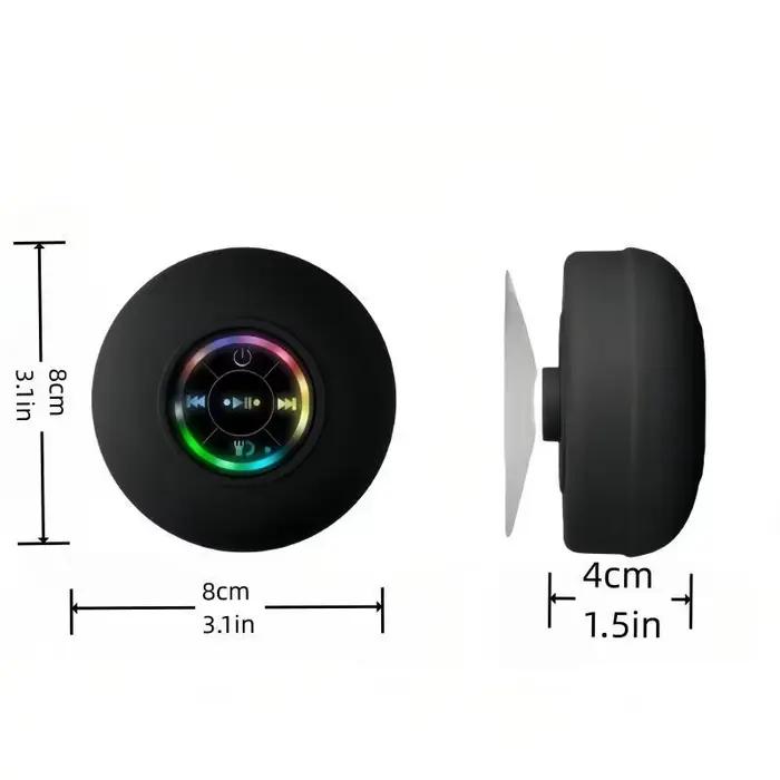 Haut-parleur Bluetooth portable étanche avec micro mains libres pour salle de bain piscine plage voiture et téléphone