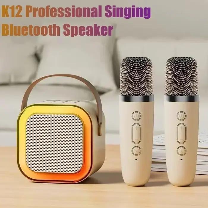 Nouveau haut-parleur portatif de Machine de karaoké de Bluetooth K12 avec 1-2 microphones sans fil