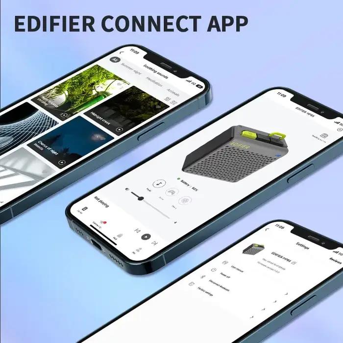 Edifier MP85 Portable Bluetooth Haut-parleurs Camping Marche Haut Parleur Sans Fil Stéréo 70g Léger 8H Lecture Étanche