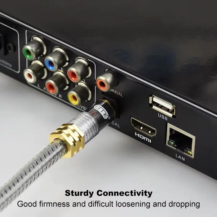Câble Audio optique numérique tressé 5.1 SPDIF Toslink