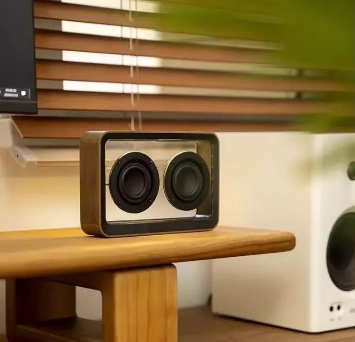 Haut-parleur Bluetooth Transparent créatif avec double klaxon